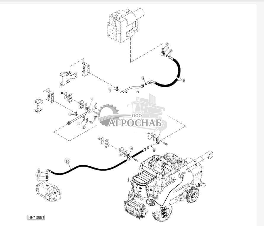 Hydrostatic Drive Drain Lines and Hoses 